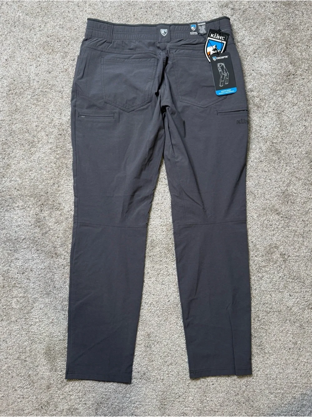 Kühl Men's Deceptr Tapered Pants in Carbon Gray 35x32 NWT